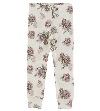 Name It Leggins - Uld - NbfWillitus - Snow White/Flower Bouquet