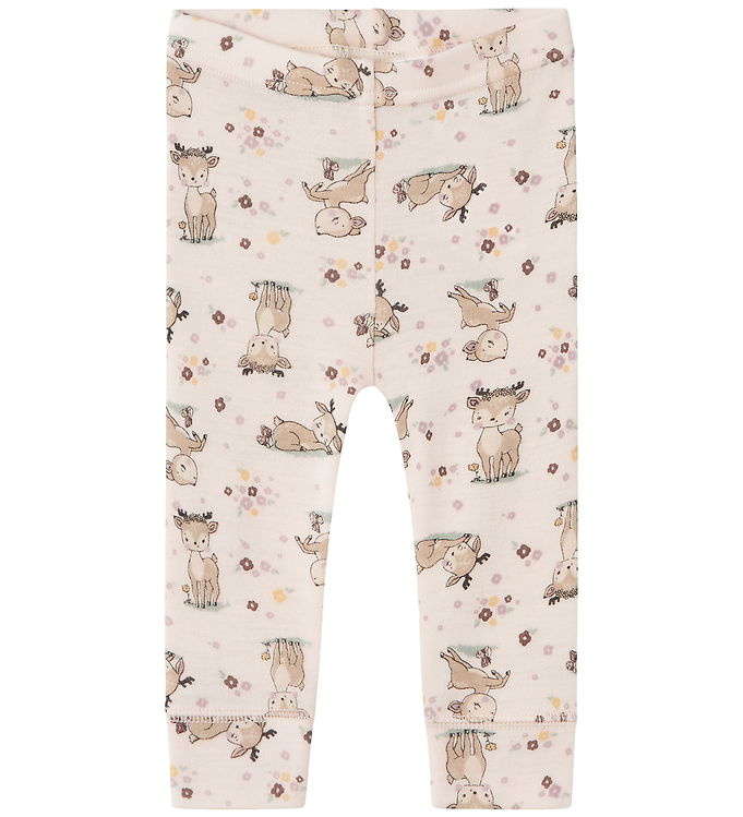 Name It Leggins - Uld - NbfWillit -Snow White/Bambi + Flower
