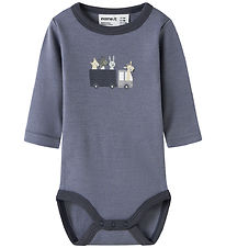Name It Body l/æ - Uld - NbmVillit - Folkstone Gray/Animal At Wo