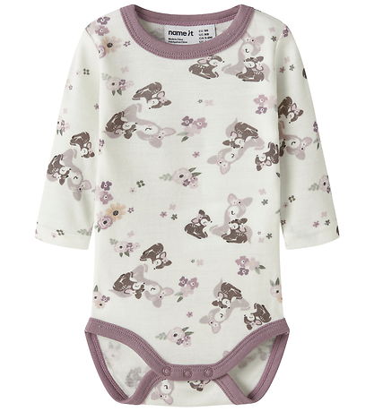 Name It Body l/æ - Uld - NbfVillit - Snow White/Bambi + Flowers