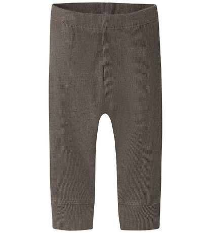 Name It Leggings - Uld/Silke - Rib - NbmWossa - Morel