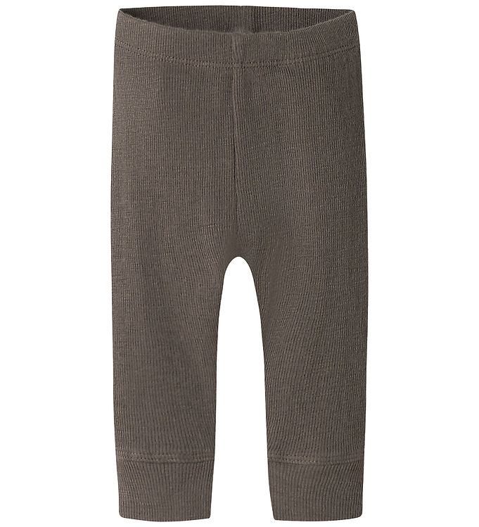 Name It Leggings - Uld/Silke - Rib - NbmWossa - Morel