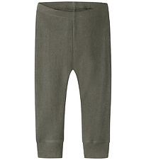 Name It Leggings - Uld/Silke - Rib - NbmWossa - Mulled Basil