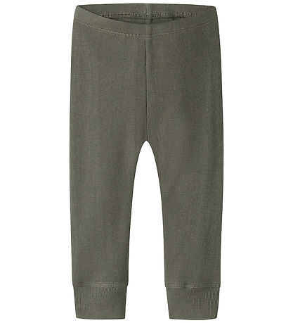 Name It Leggings - Uld/Silke - Rib - NbmWossa - Mulled Basil