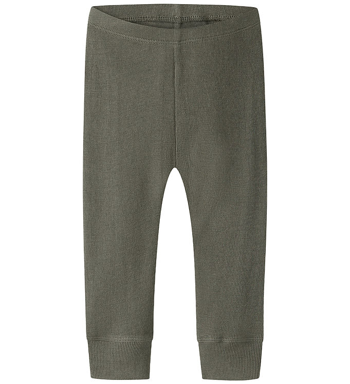 Name It Leggings - Uld/Silke - Rib - NbmWossa - Mulled Basil