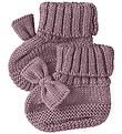 Name It Booties - Wool - Knitted - NbfWrilla - Toadstool/Bow