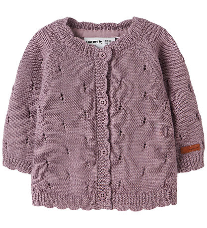 Name It Cardigan - Uld - Strik - NbfWrilla - Toadstool