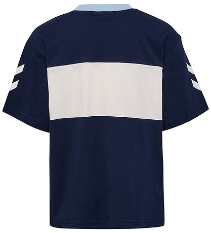 Hummel T-shirt - HmlRobin - Loose - Dress Blues