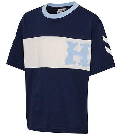 Hummel T-shirt - HmlRobin - Loose - Dress Blues