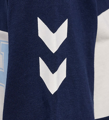 Hummel T-shirt - HmlRobin - Loose - Dress Blues