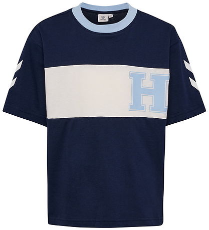 Hummel T-shirt - HmlRobin - Loose - Dress Blues