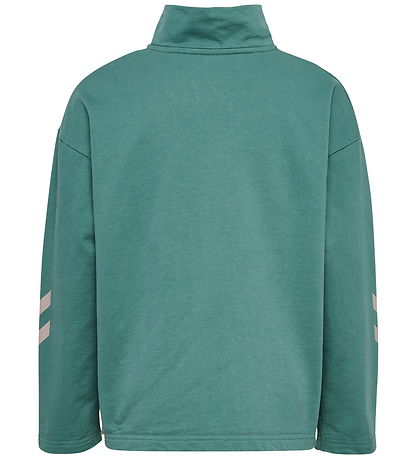 Hummel Sweatshirt - HmlTimmi - Half Zip - Blue Spruce