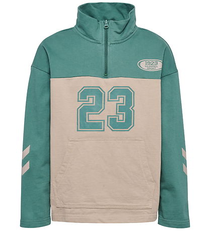 Hummel Sweatshirt - HmlTimmi - Half Zip - Blue Spruce