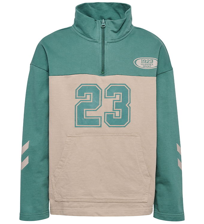 Hummel Sweatshirt - HmlTimmi - Half Zip - Blue Spruce