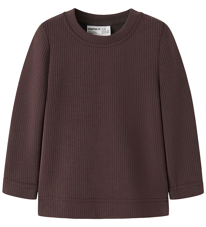 Name It Bluse - Rib - NmfNoleo - Chocolate Plum