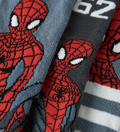 Name It Strømper - 3-pak - Spider Man - NmmMandres - Ombre Blue/
