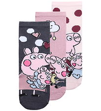 Name It Strømper - 3-pak - Peppa Pig - NmfAmusa - Ombre Blue/Lil