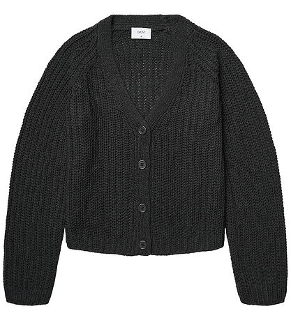 Grunt Cardigan - Strik - GrHoars - Dark Grey Melange