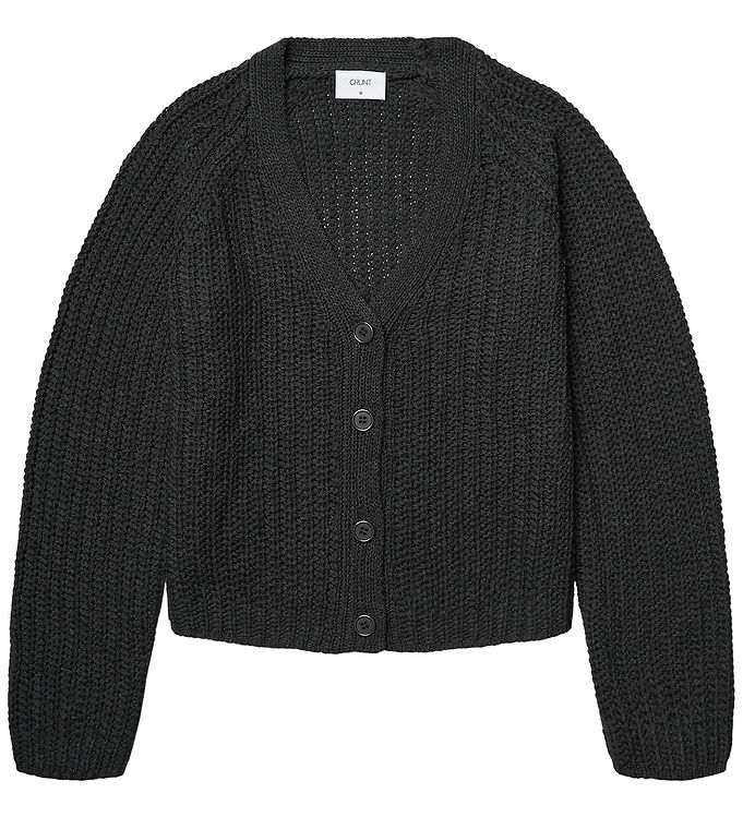 Grunt Cardigan - Strik - GrHoars - Dark Grey Melange