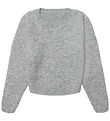 Grunt Bluse - Strik - GrJane - Light Grey Melange