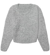 Grunt Bluse - Strik - GrJane - Light Grey Melange