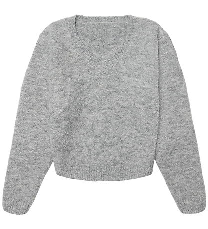 Grunt Bluse - Strik - GrJane - Light Grey Melange