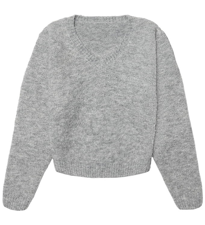 Grunt Bluse - Strik - GrJane - Light Grey Melange