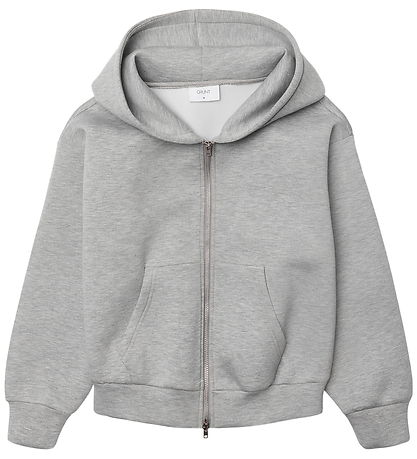 Grunt Cardigan - GrHebona Scuba - Light Grey Melange