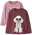 Name It Bluse - 2-pak - NmfVotea - Wild Ginger/Lilas Ballerina M
