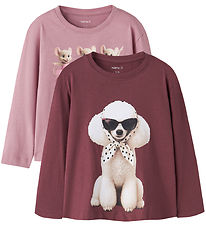 Name It Bluse - 2-pak - NmfVotea - Wild Ginger/Lilas Ballerina M