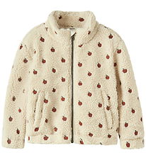 Lil' Atelier Fleecejakke - NmfNalo - Turtledove/Apples