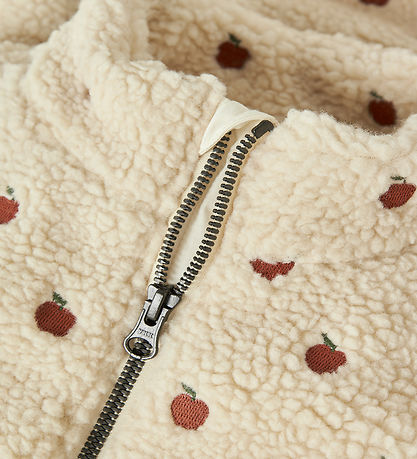Lil' Atelier Fleecejakke - NmfNalo - Turtledove/Apples