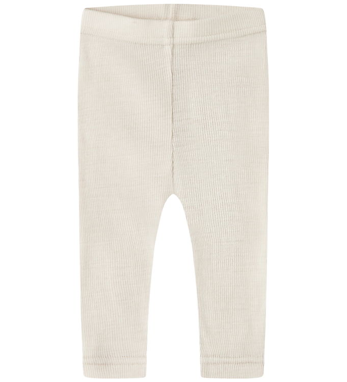 Lil' Atelier Leggings - Uld - Rib - NbnNalu - Turtledove