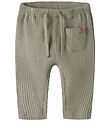 Lil' Atelier Bukser - Rib - NbmRajo - Moss Gray