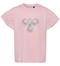 Hummel T-shirt - hmlJR Ruffle - Pale Lilac