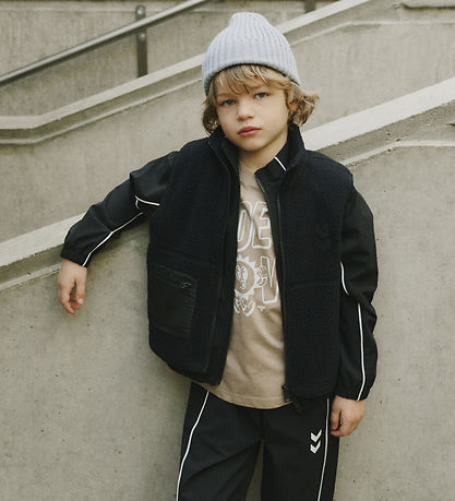 Hummel Træningsjakke - hmlJR Street Tracksuit - Black Beauty