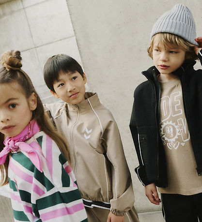 Hummel Træningsjakke - hmlJR Street Tracksuit - Silver Mink