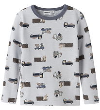 Name It Bluse - Uld -NmmWillit - Arctic Ice/ANIMALS AT WORK