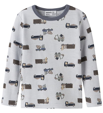 Name It Bluse - Uld -NmmWillit - Arctic Ice/ANIMALS AT WORK