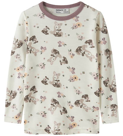 Name It Bluse - Uld - NmfWillit - Snow White/BAMBI + FLOWER
