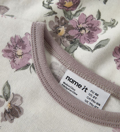 Name It Bluse - Uld - NmfWillitus - Snow White/Flower Bouquet