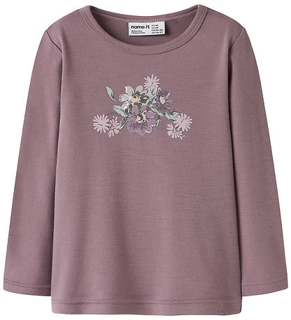 Name It Bluse - Uld - NmfWillitus - Toadstool/Flower Bouquet