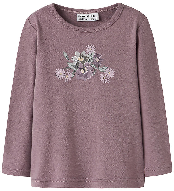 Name It Bluse - Uld - NmfWillitus - Toadstool/Flower Bouquet