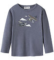 Name It Bluse - Uld - NmmWillitus - Folkstone Gray/Airplanes