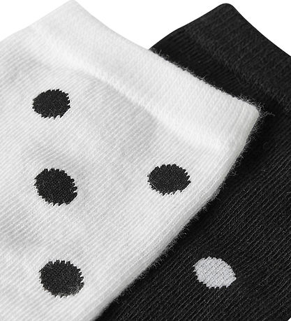 Name It Strømper - NkfNily - 2-pak - Black/Bright White