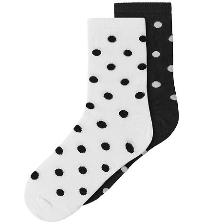 Name It Strømper - NkfNily - 2-pak - Black/Bright White