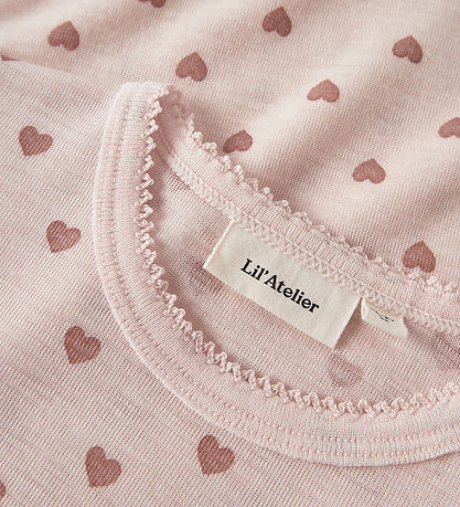 Lil Atelier Body l/æ - Uld - NmfNoel - Morganite m. Hjerter
