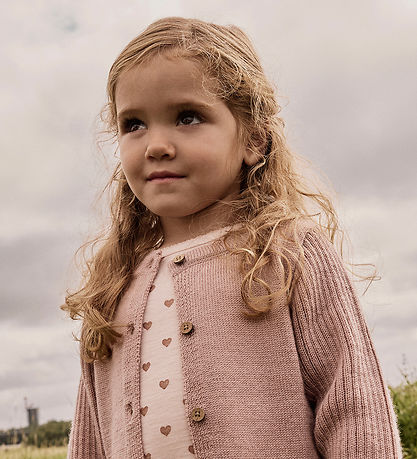 Lil' Atelier Bluse - Uld - NmfNoel - Morganite m. Hjerter