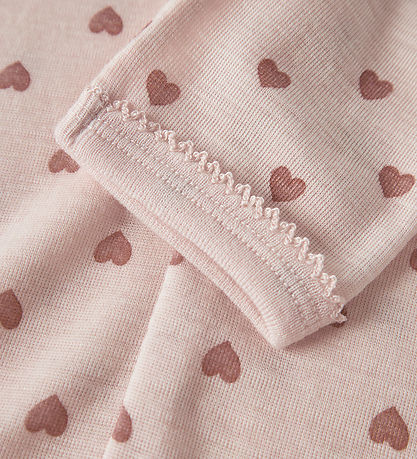 Lil Atelier Leggings - Uld - NmfNoel - Morganite m. Hjerter