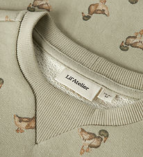 Lil Atelier Sweatshirt - NmmJobo - Moss Gray m. Ænder
